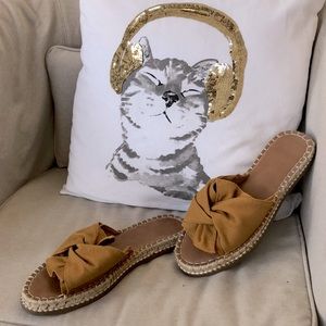 Espadrilles Slides Mustard